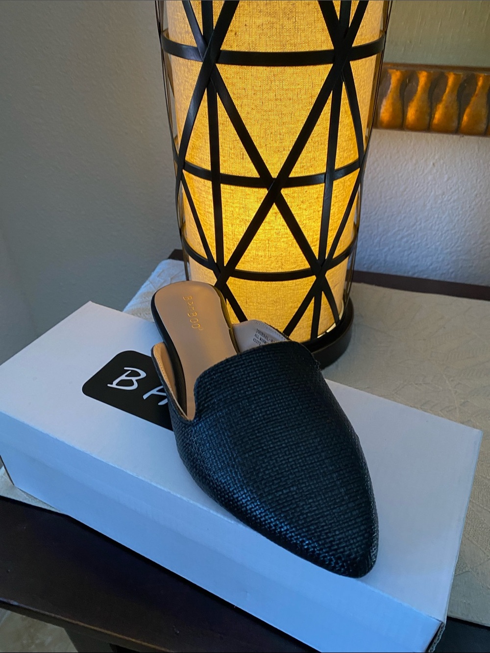 Women’s Black Pointed Slip-On Mule - Stylish Everyday Comfort Black Raffia.